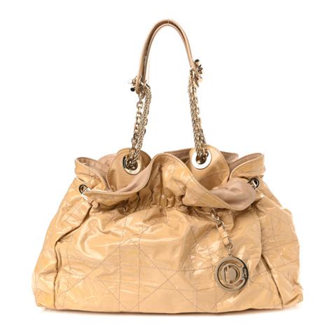 CHRISTIAN DIOR Patent Cannage Medium Le Trente Tote